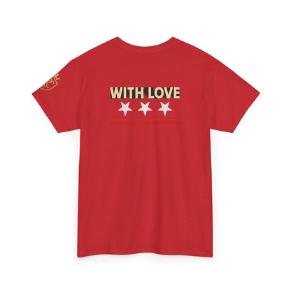 Stylish Unisex Heavy Cotton Tee - 'With Love' Statement Shirt, Casual Wear, Gift for Her, Gift for Him, Everyday Comfort