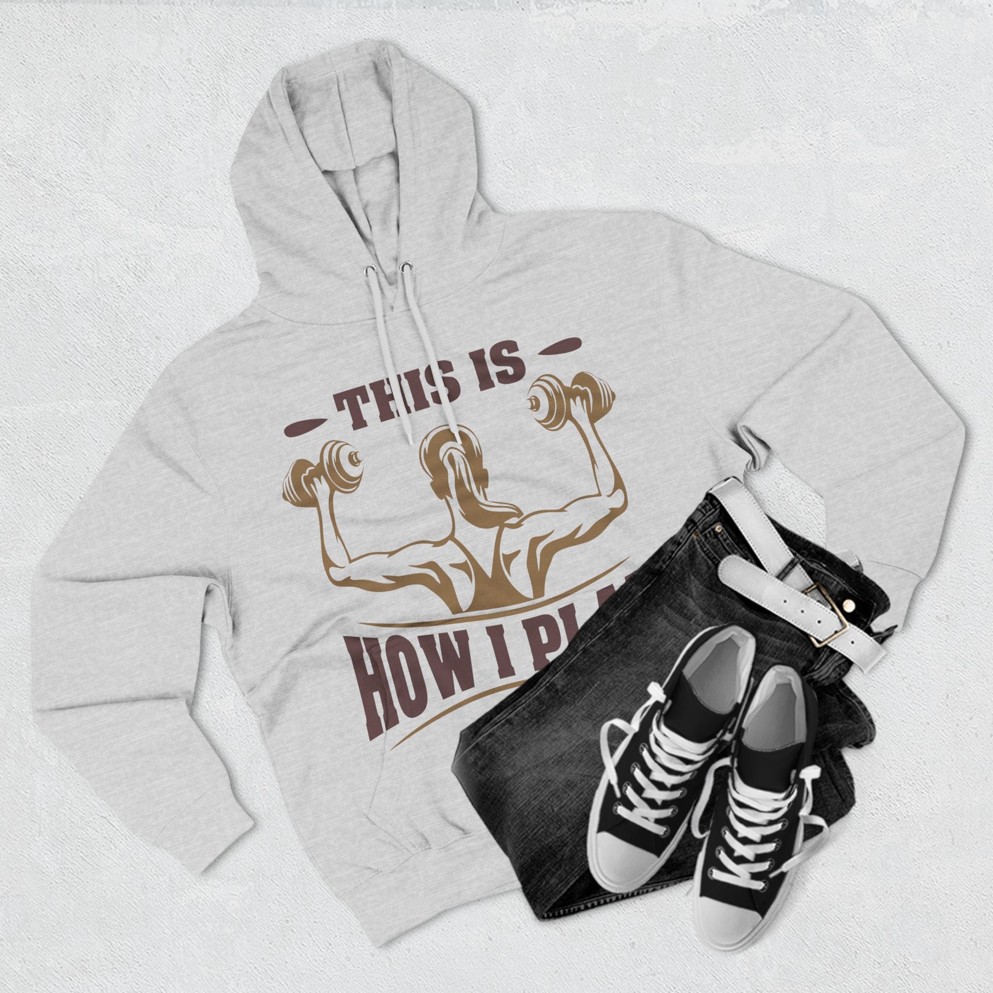 Rcnsons Unisex Three-Panel Fleece 'Play' Hoodie