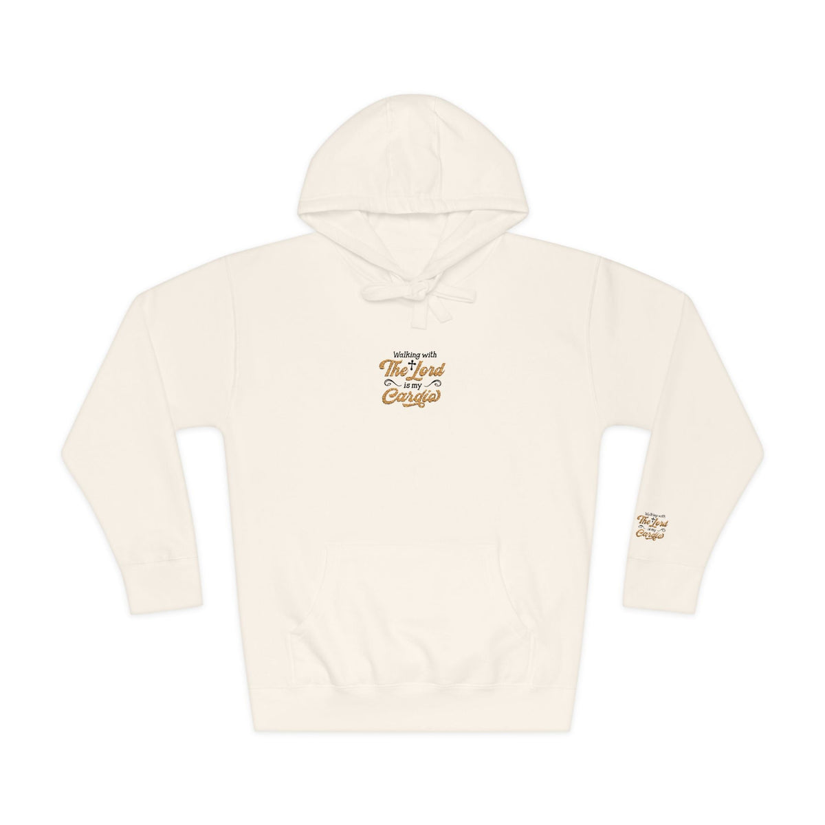 Religious Fleece Hoodie - Walking with the Lord Printify