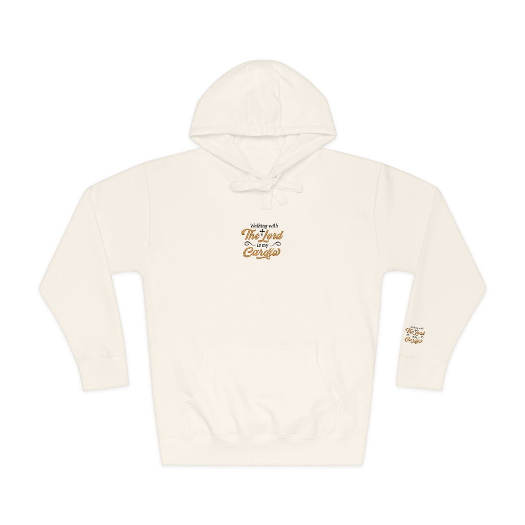 Religious Fleece Hoodie - Walking with the Lord Printify