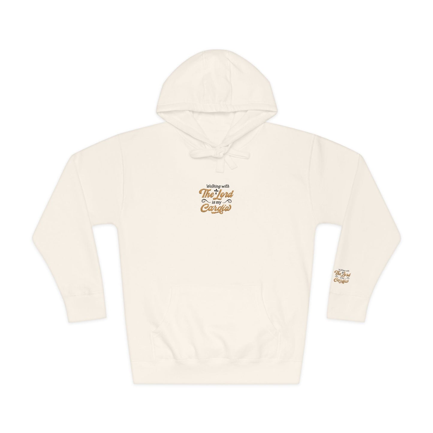 Religious Fleece Hoodie - Walking with the Lord Printify