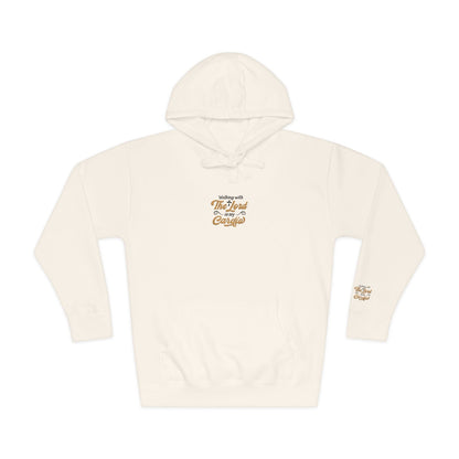Religious Fleece Hoodie - Walking with the Lord Printify