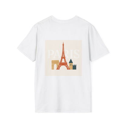 Chic Parisian Graphic Tee, Travel Shirt, Eiffel Tower T-Shirt, Gift for Travelers, Casual Wear Printify