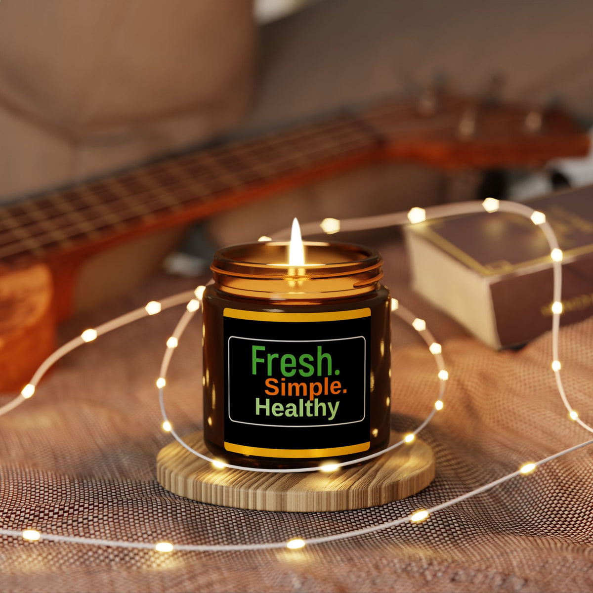 Fresh Simple Healthy Scented Soy Candle (Multi-Size, Amber Jar)