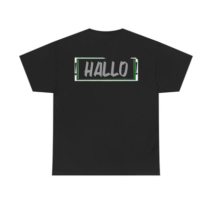 Funny "HALLO" Unisex Heavy Cotton Tee for Casual Wear
