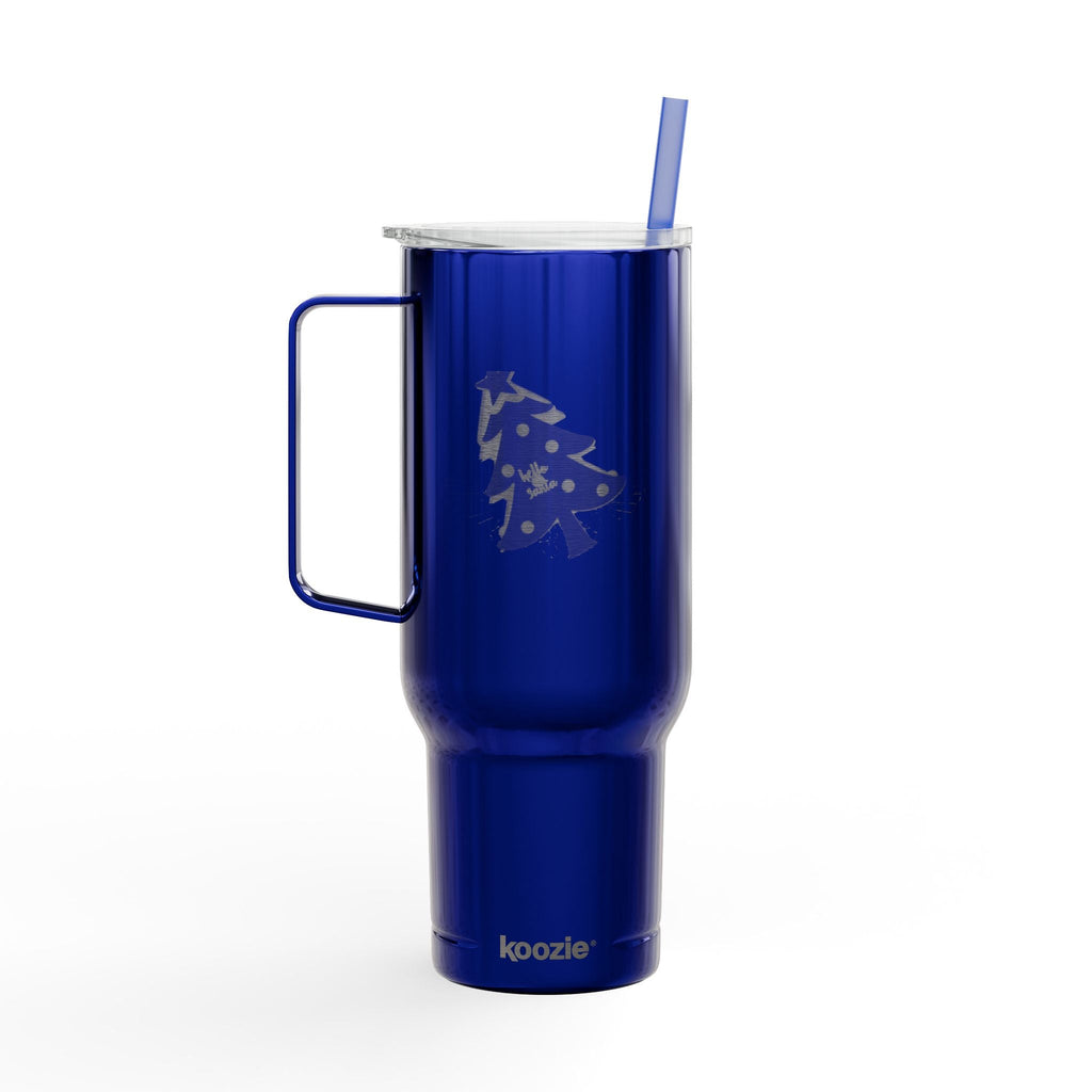 Tumbler with Lid, 40oz - 'Hello Santa' Engraved Design Printify