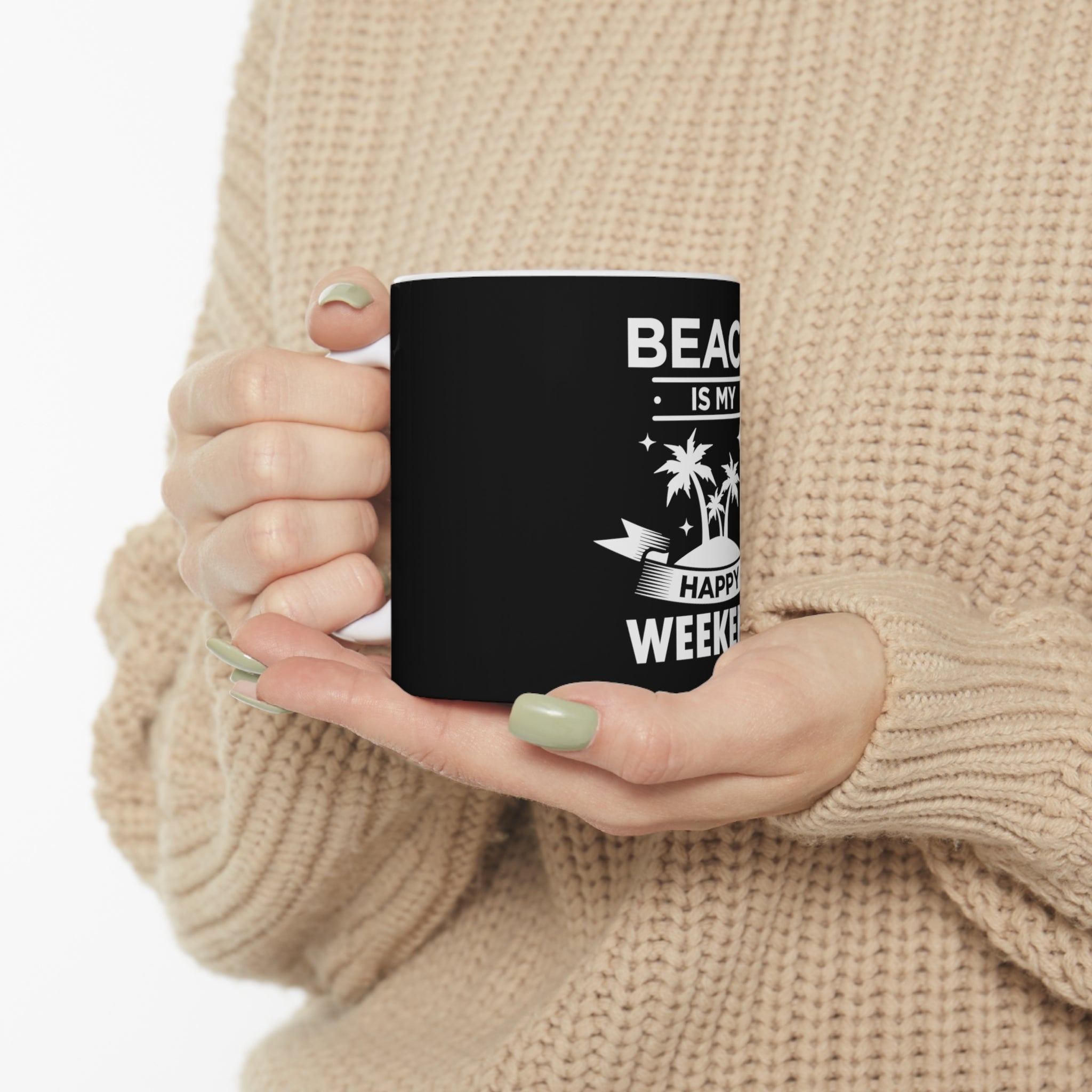 Beach Is My Happy Weekend Mug