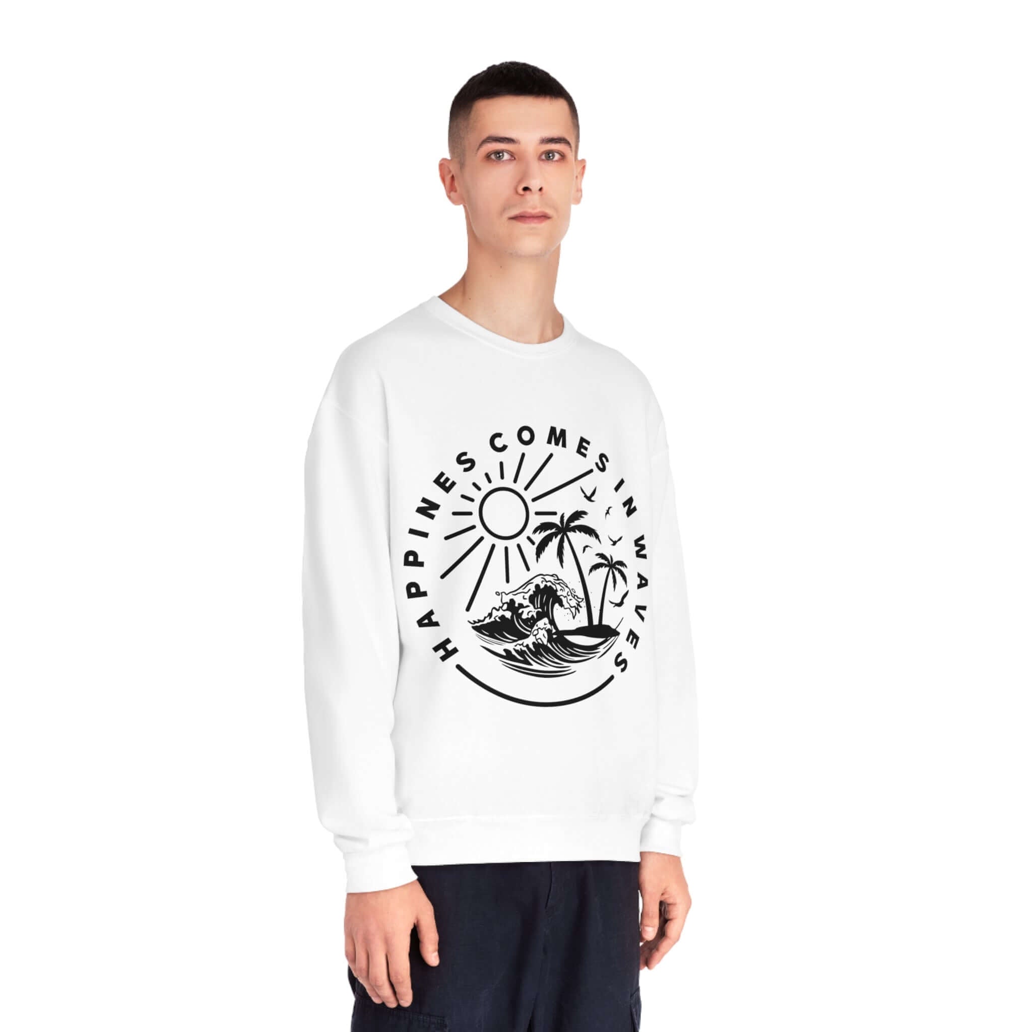 Happiness comes in waves. On RC’nSONS Ads. Tee - RC’nSONS