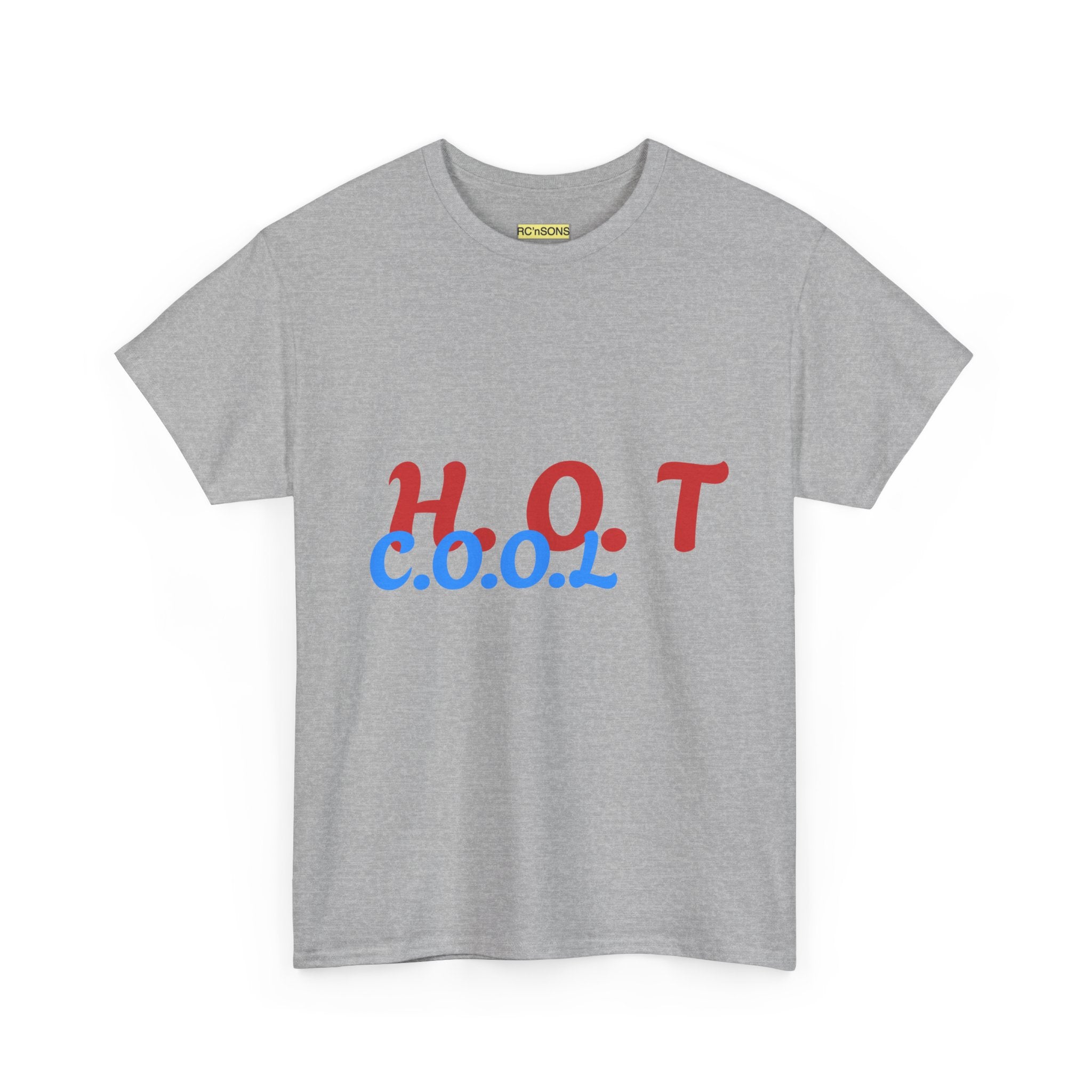 Cool & Trendy Unisex Heavy Cotton Tee - H.O.T. C.O.O.L. Graphic Shirt, Casual Wear, Gift for Friends, Summer Style, Streetwear Printify