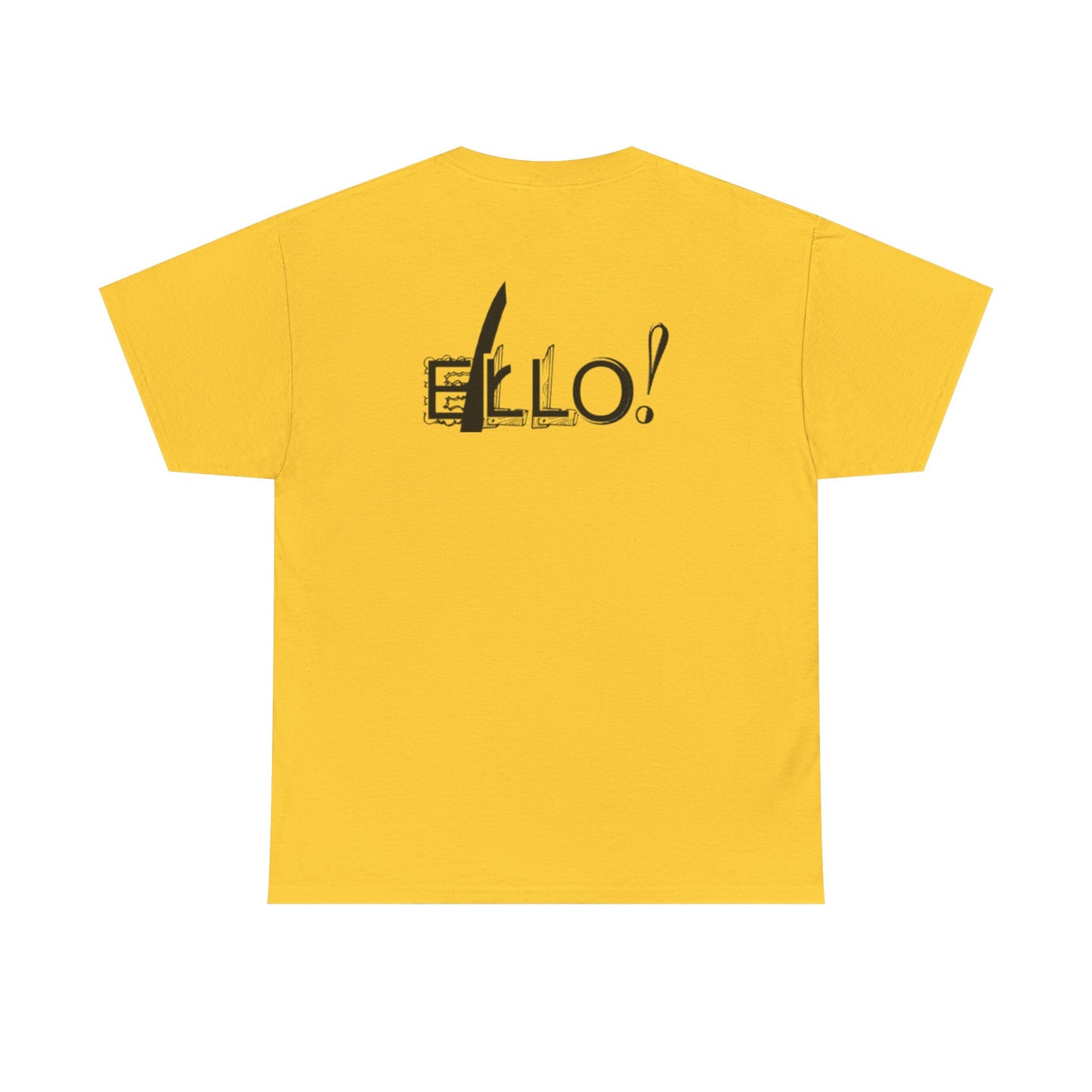 Funny Unisex Heavy Cotton Tee - "ELLO!" Graphic Shirt for Casual Days