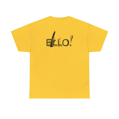 Funny Unisex Heavy Cotton Tee - "ELLO!" Graphic Shirt for Casual Days