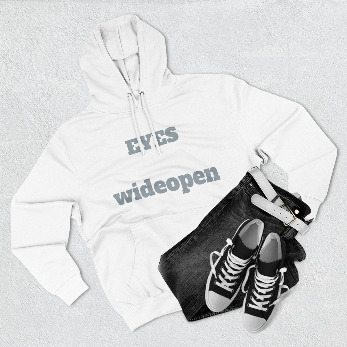 Eyes Wide Open Fleece Hoodie - Cozy Sweatshirt for Casual Wear, Gifts for Him/Her, Winter Wardrobe Essential, Unisex Hoodie, Relaxed Fit Printify