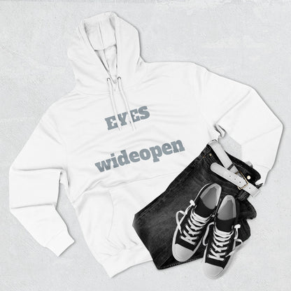 Eyes Wide Open Fleece Hoodie - Cozy Sweatshirt for Casual Wear, Gifts for Him/Her, Winter Wardrobe Essential, Unisex Hoodie, Relaxed Fit Printify