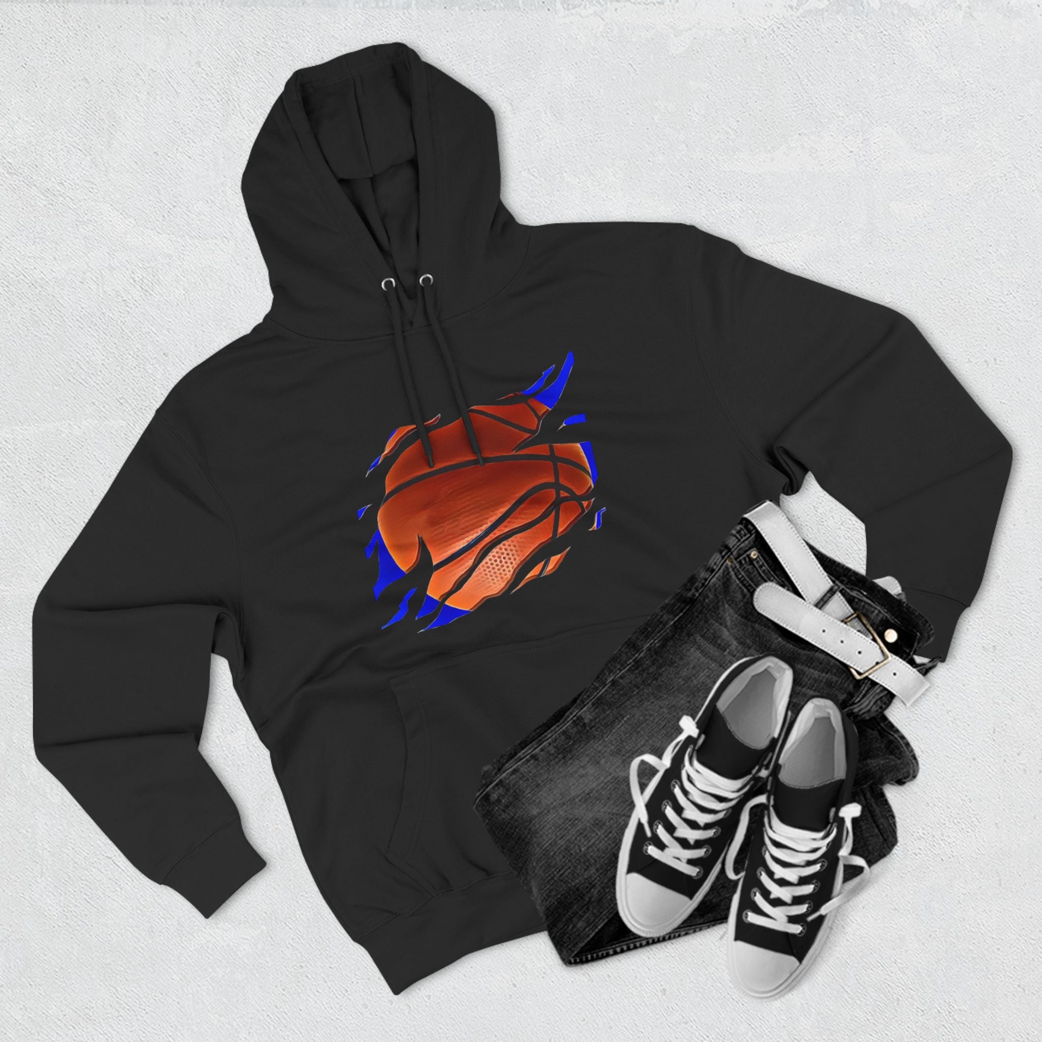 RCNSONS Unisex Three-Panel Fleece ‚Baseball‘ Hoodie