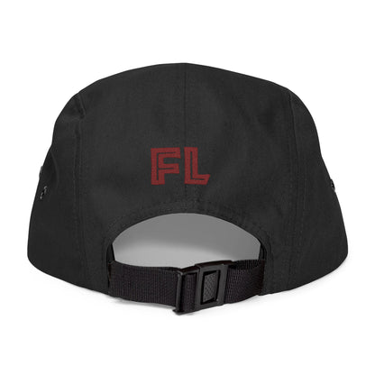 Stylish 5 Panel Cap with FL Embroidery, Casual Hat for Outdoor Adventures, Trendy Gift for Fashion Lovers, Summer Accessory, Unisex Headwear