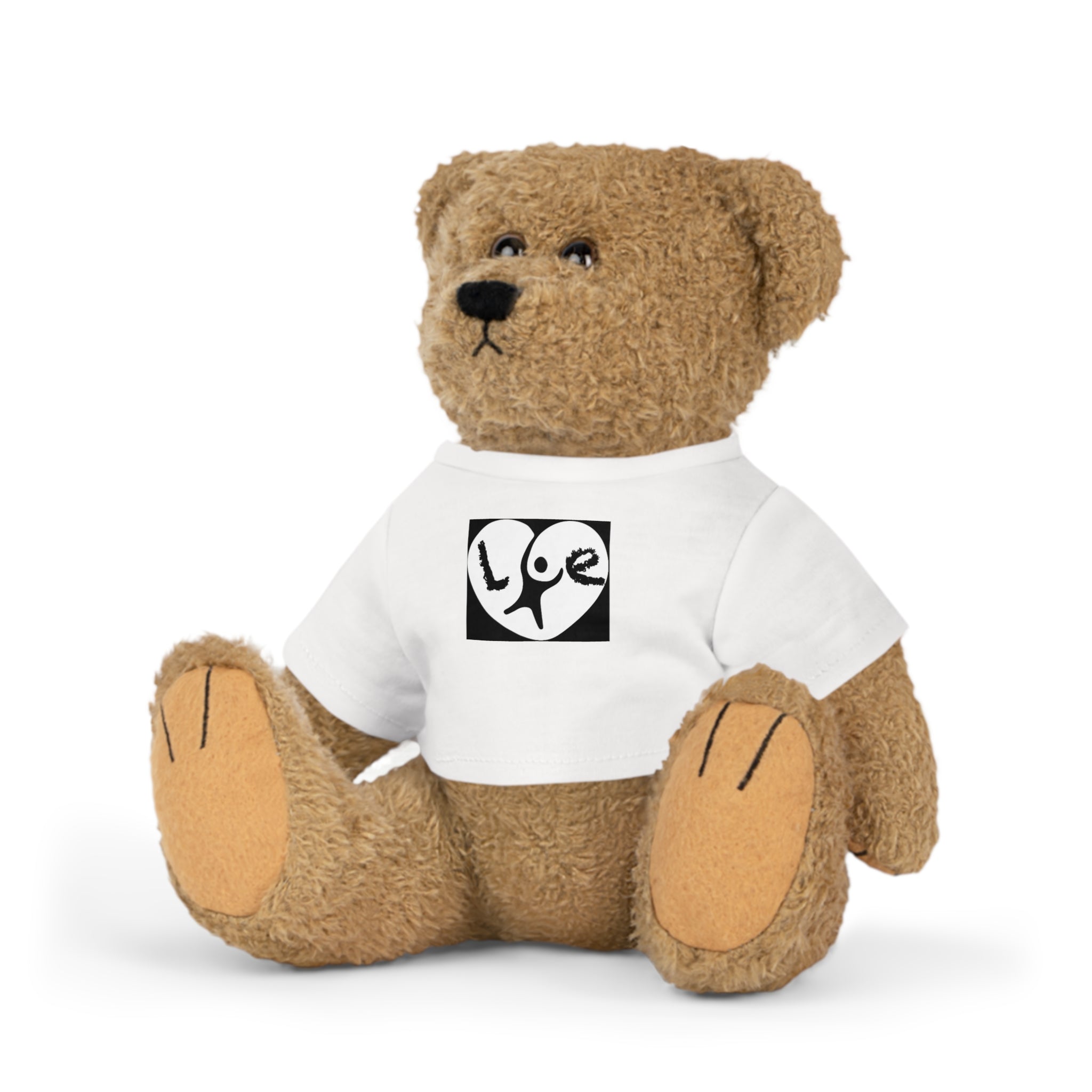 Adorable Love Bear Plush Toy in T-Shirt - Perfect Gift for Kids Printify