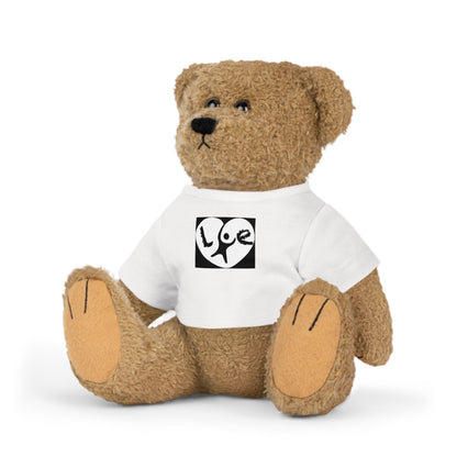Adorable Love Bear Plush Toy in T-Shirt - Perfect Gift for Kids Printify