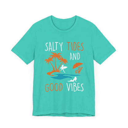 Marées salées et bonnes vibrations Tee unisexe 