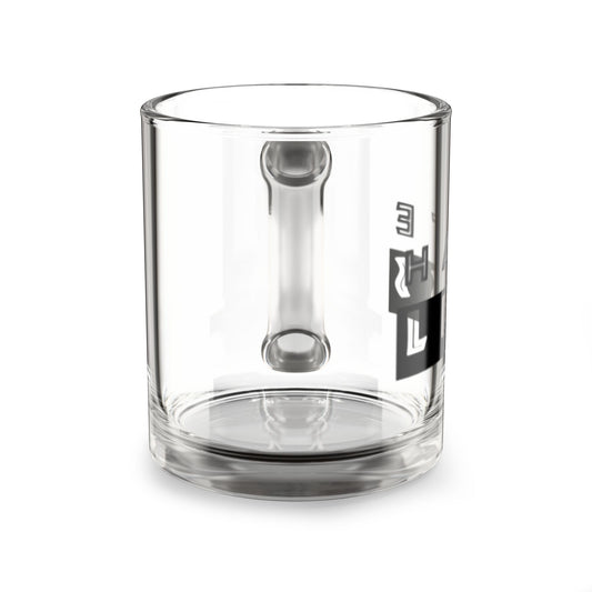 Hate Less Glass Mug - 10oz Inspirational Drinkware