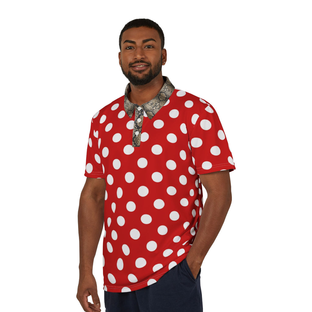 Leather Neck Polo Shirt