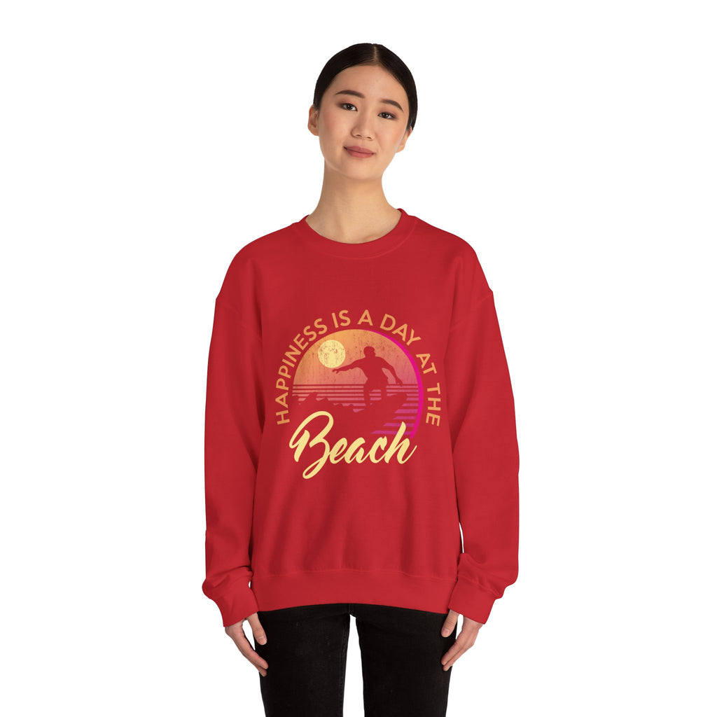 Le bonheur est une journée à la plage Sweat-shirt unisexe 