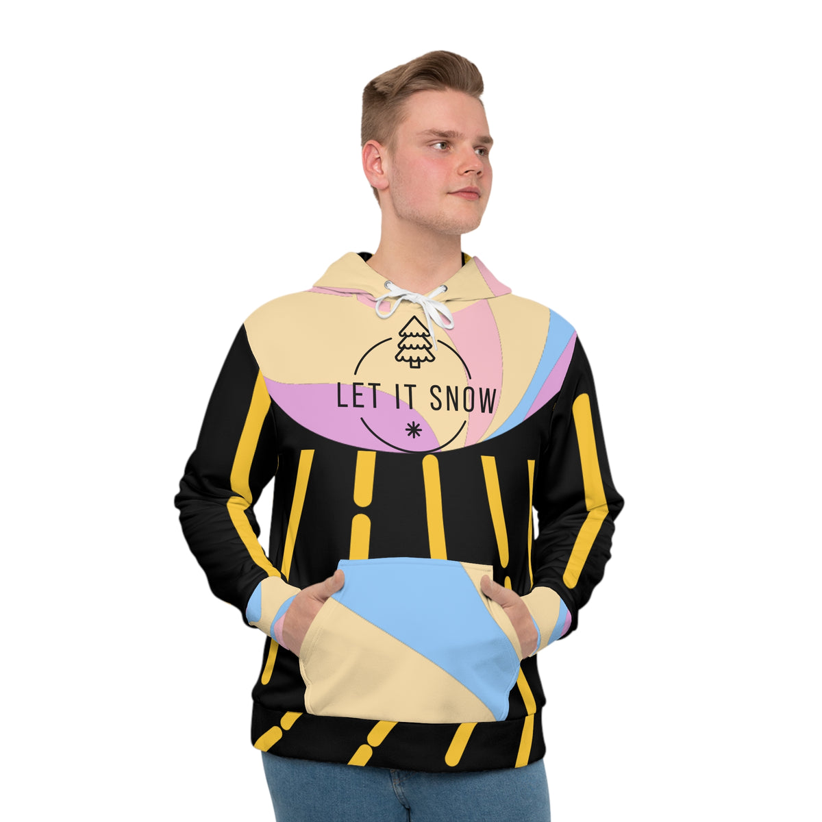 Snowy Men's Hoodie - Let It Snow Winter Design