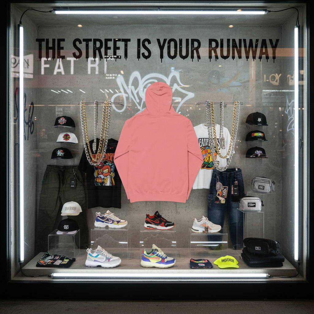 Distressed Graphic Hoodie — Vintage Pigment-Dyed Streetwear