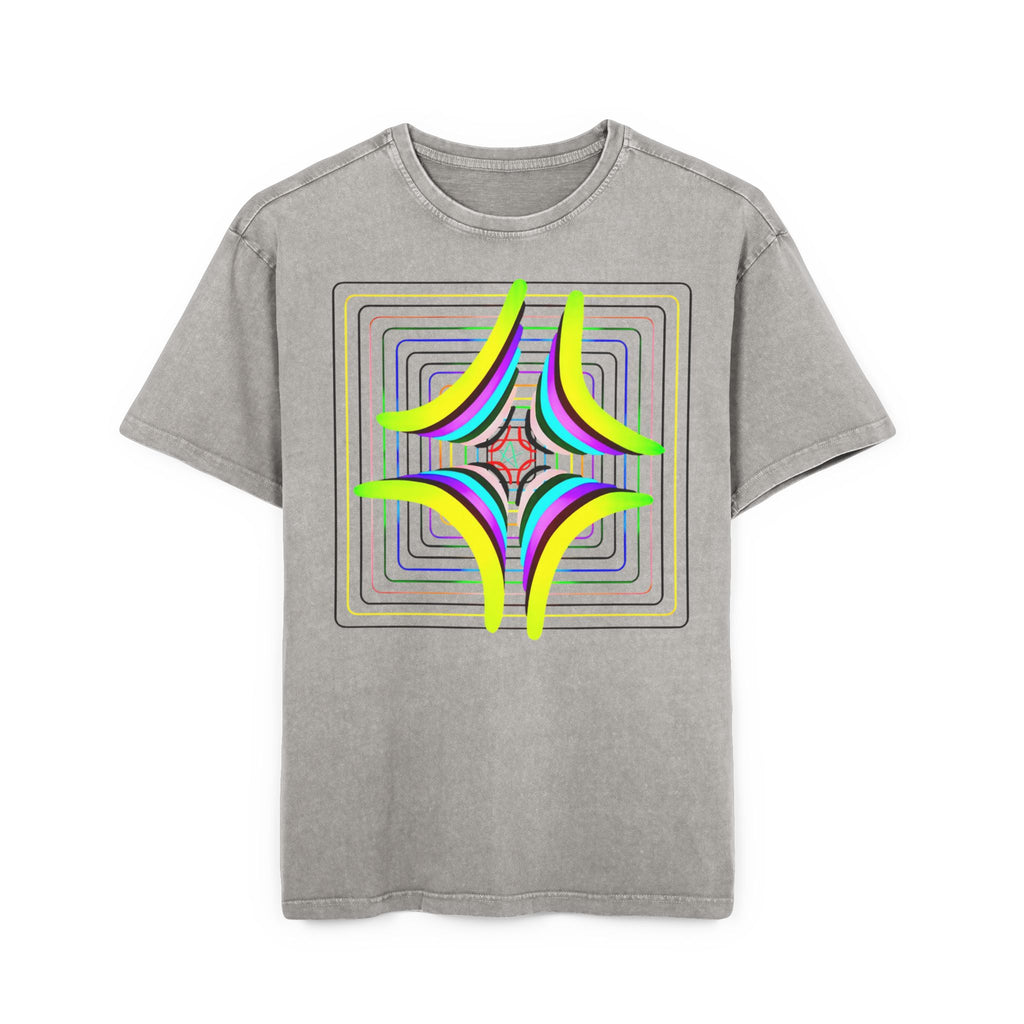 Acid Washed Heavy Oversize Tee-Rainbow 2024