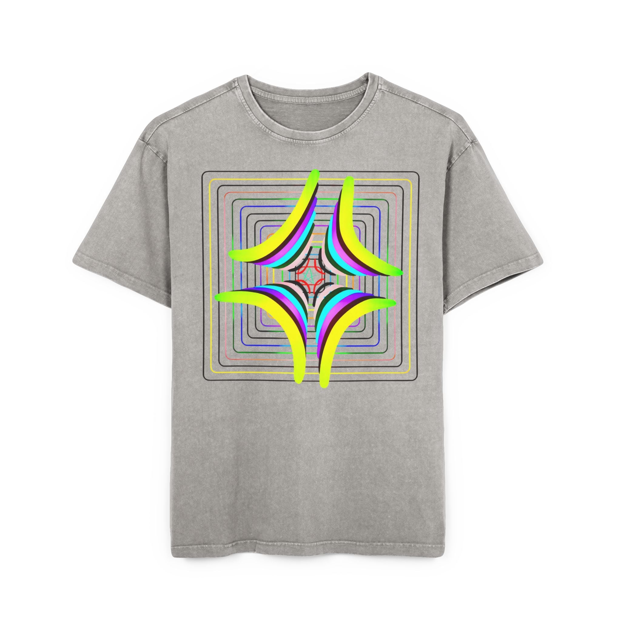 Acid Washed Heavy Oversize Tee-Rainbow 2024