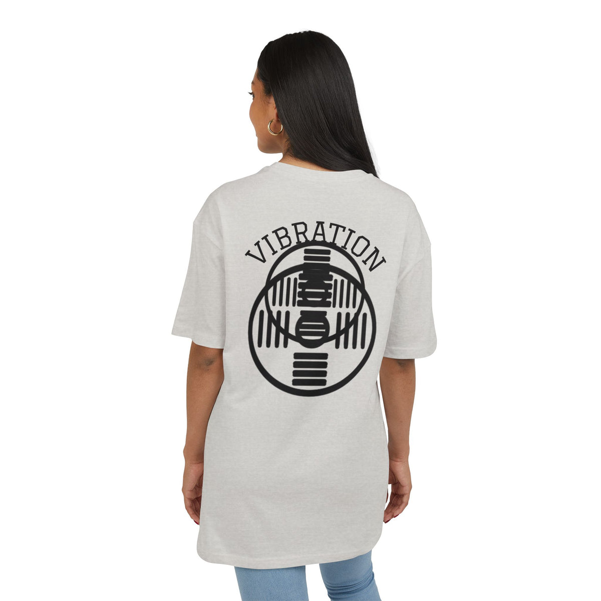 Unisex Vibration Oversized Tee | Comfortable Streetwear, Gym Apparel, Gift for Fitness Lovers, Casual Daily Wear, Graphic Tee