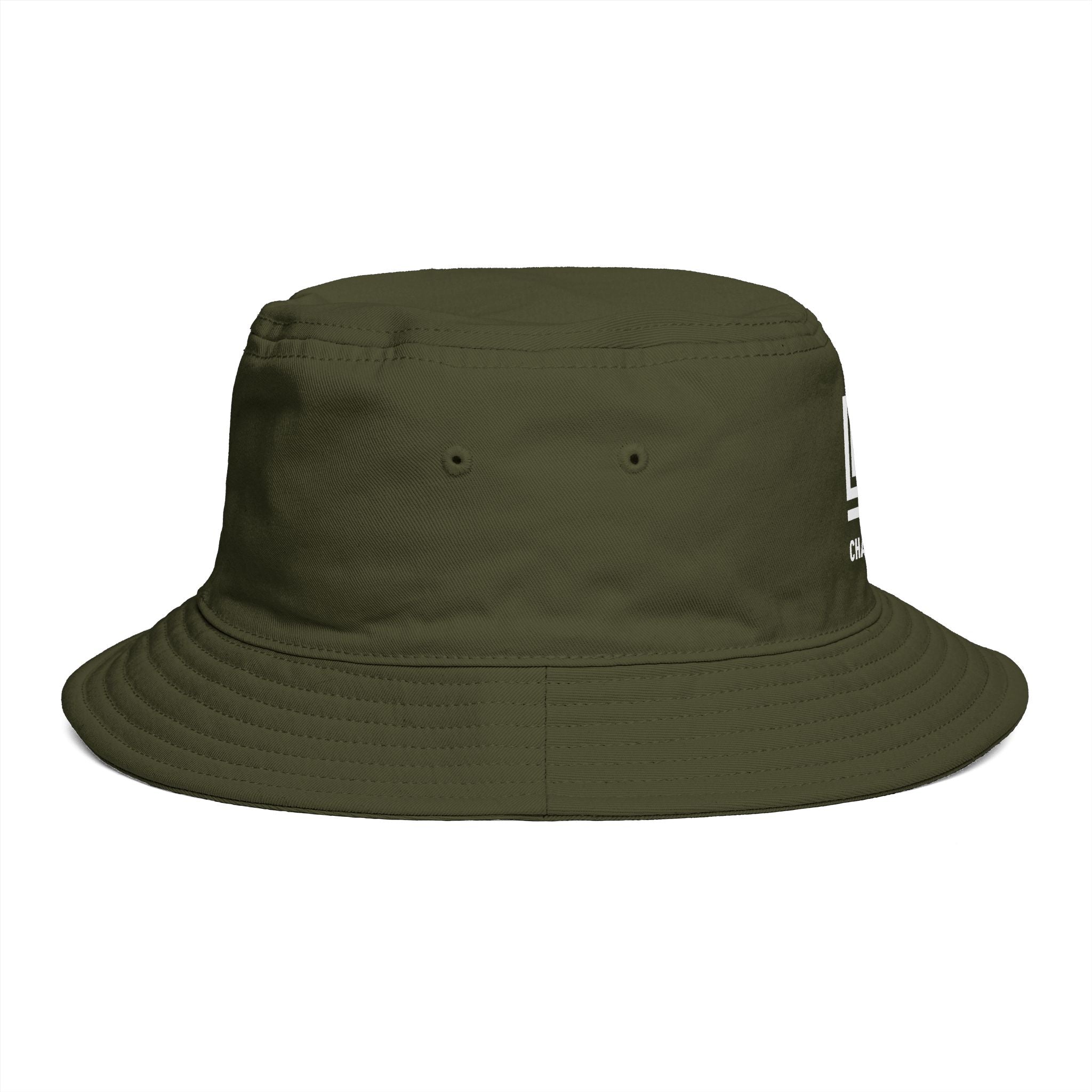 Channels Bucket Hat — Brown Casual Streetwear Sun Hat