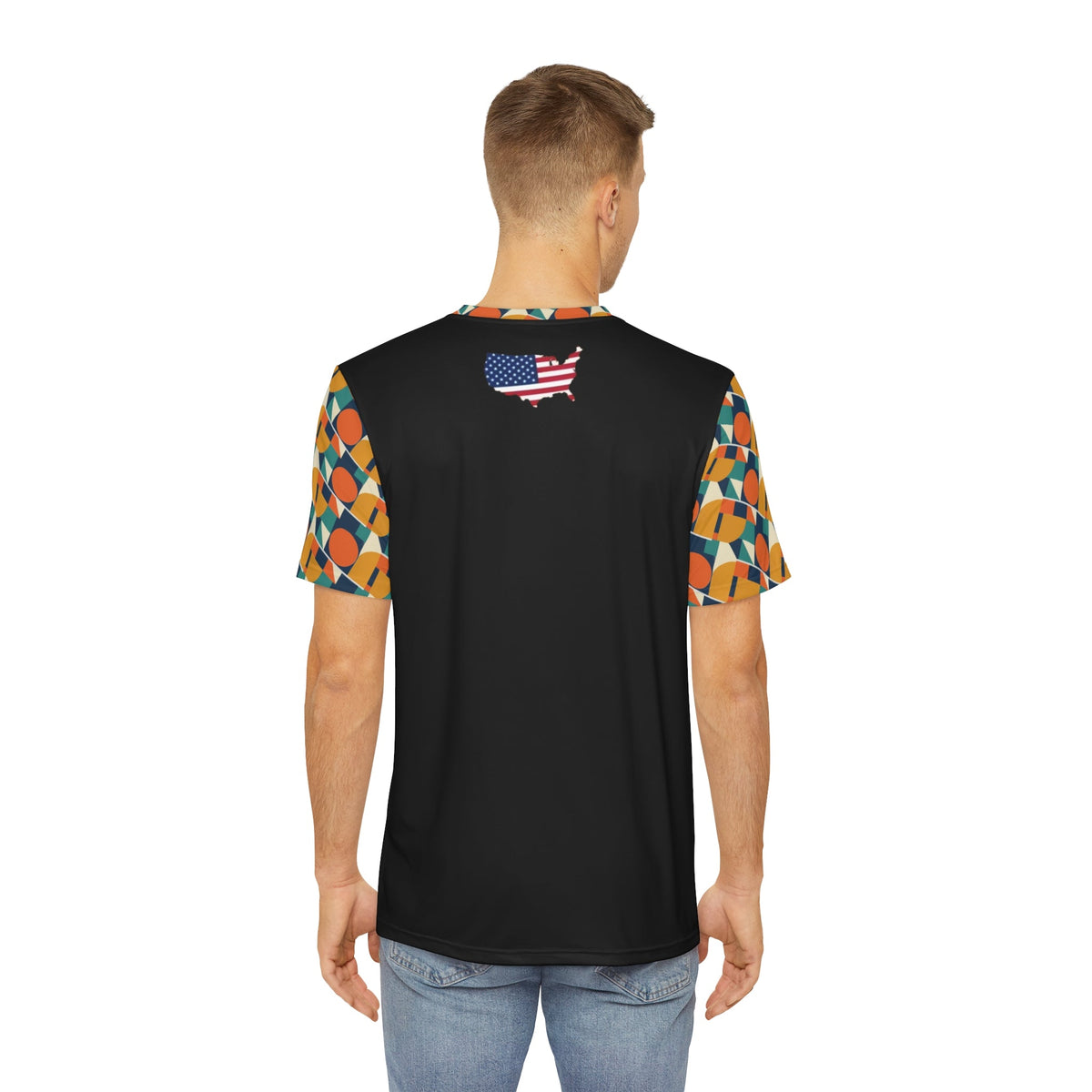 Patriotic Men's Tee, Colorful Graphic Shirt, Unique All-Over Print Top, Casual Wear, Perfect for July 4th, Summer BBQs, and Festivals Printify