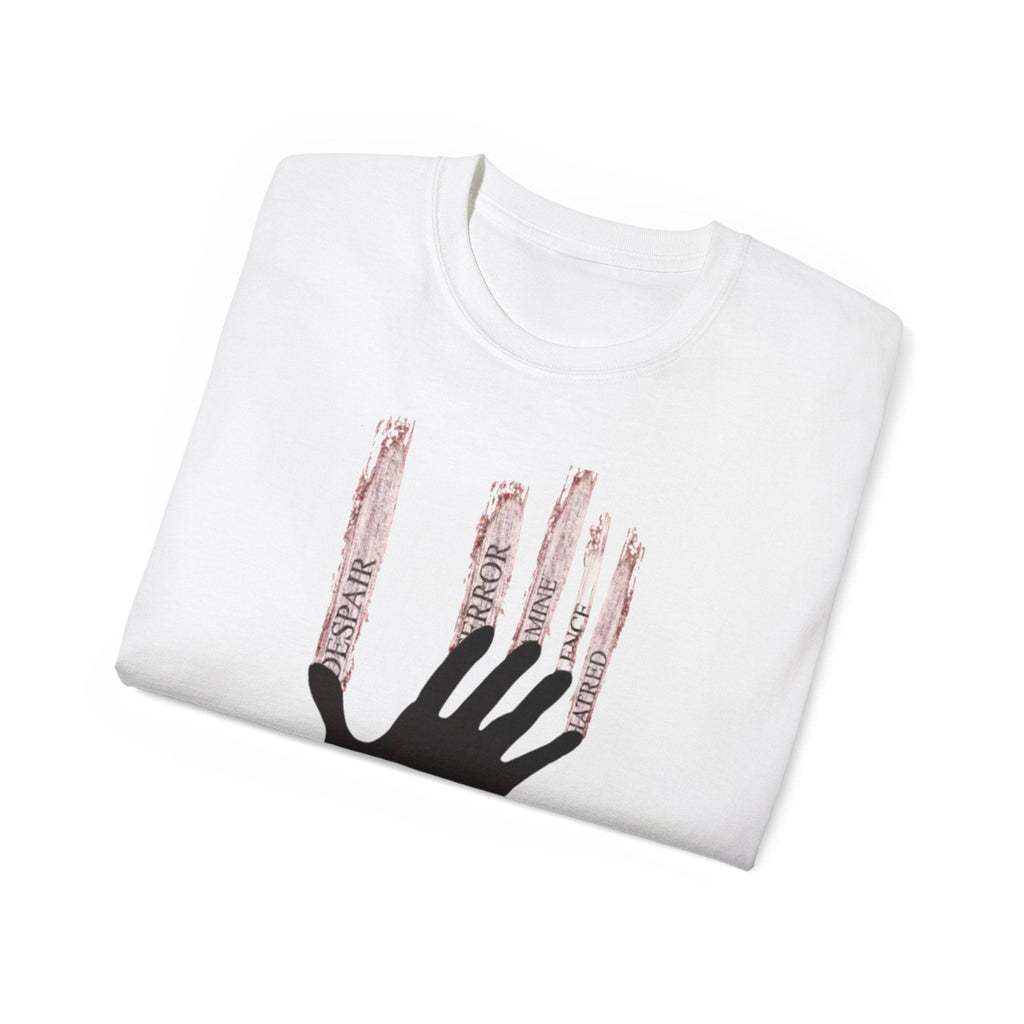 Bold Graphic Tee, Hand and Barbed Wire Design, Unisex Casual Shirt, Unique Art Apparel, Gift for Art Lovers Printify