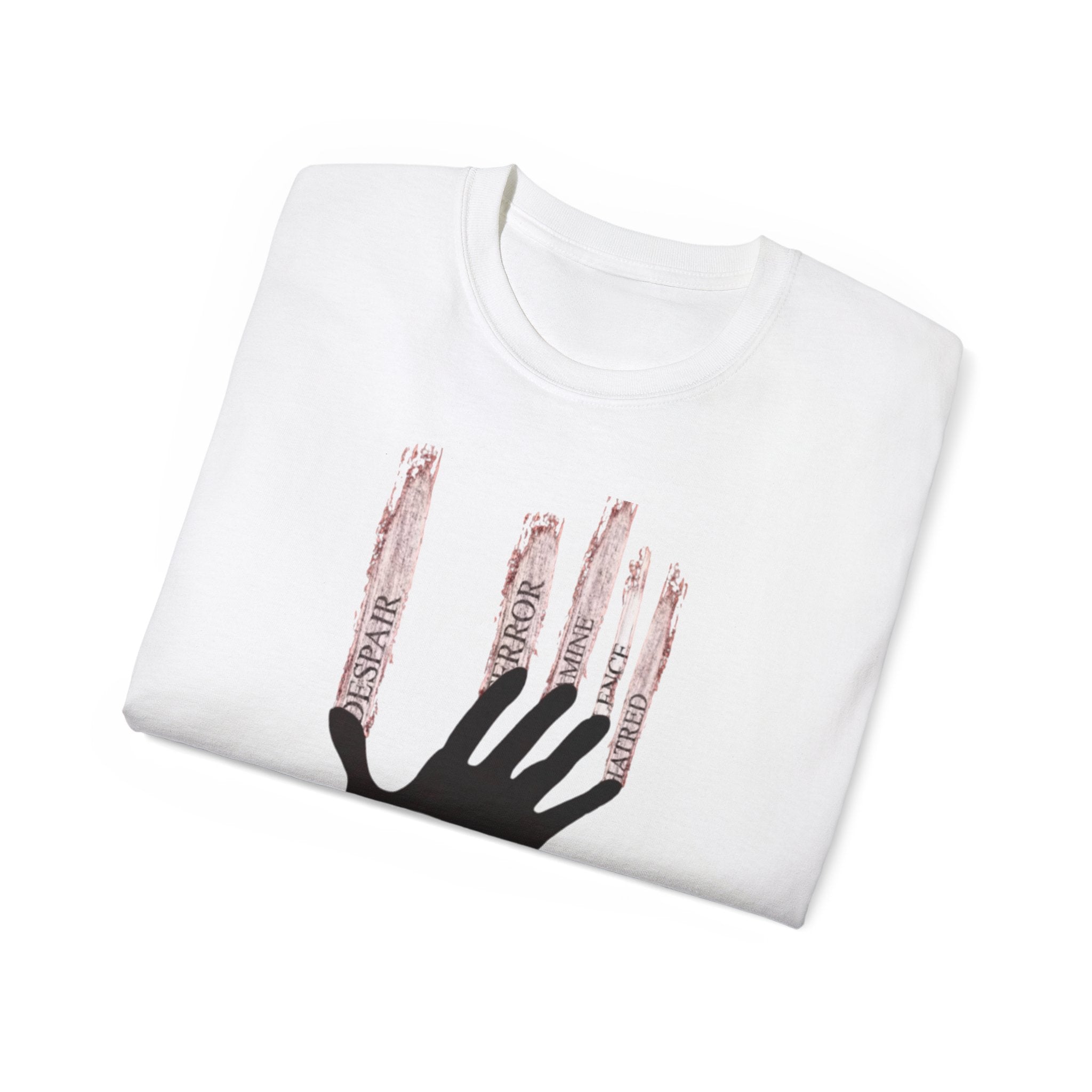 Bold Graphic Tee, Hand and Barbed Wire Design, Unisex Casual Shirt, Unique Art Apparel, Gift for Art Lovers Printify