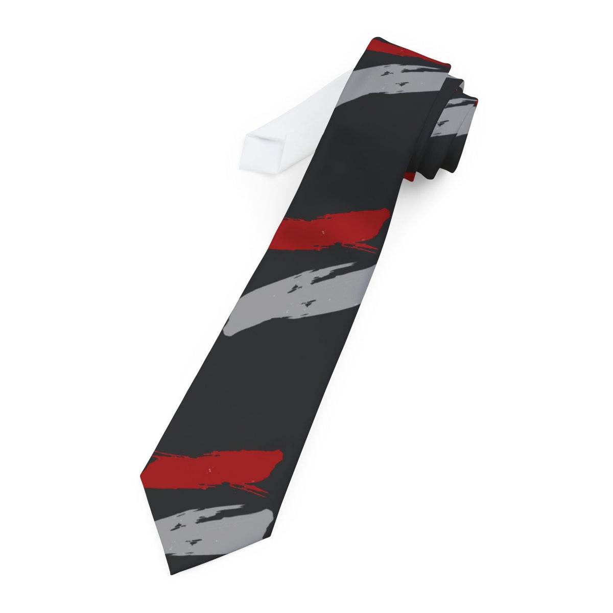 Stylish Graphic Necktie, Modern Tie for Men, Unique Striped Necktie, Gift for Him, Business Wear Accessory Printify