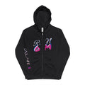 Unisex Fleece Zip Up Hoodie - Vibrant Graphic Design for Casual Comfort