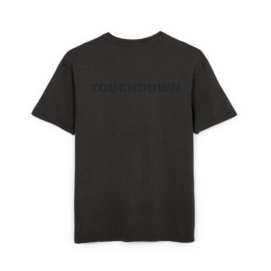 Men's Acid Washed Oversized Tee, Touchdown Graphic Shirt, Casual Style Tee, Gifts for Football Fans, Streetwear Essential