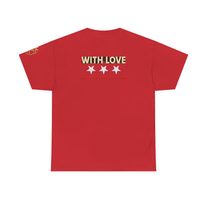 Stylish Unisex Heavy Cotton Tee - 'With Love' Statement Shirt, Casual Wear, Gift for Her, Gift for Him, Everyday Comfort