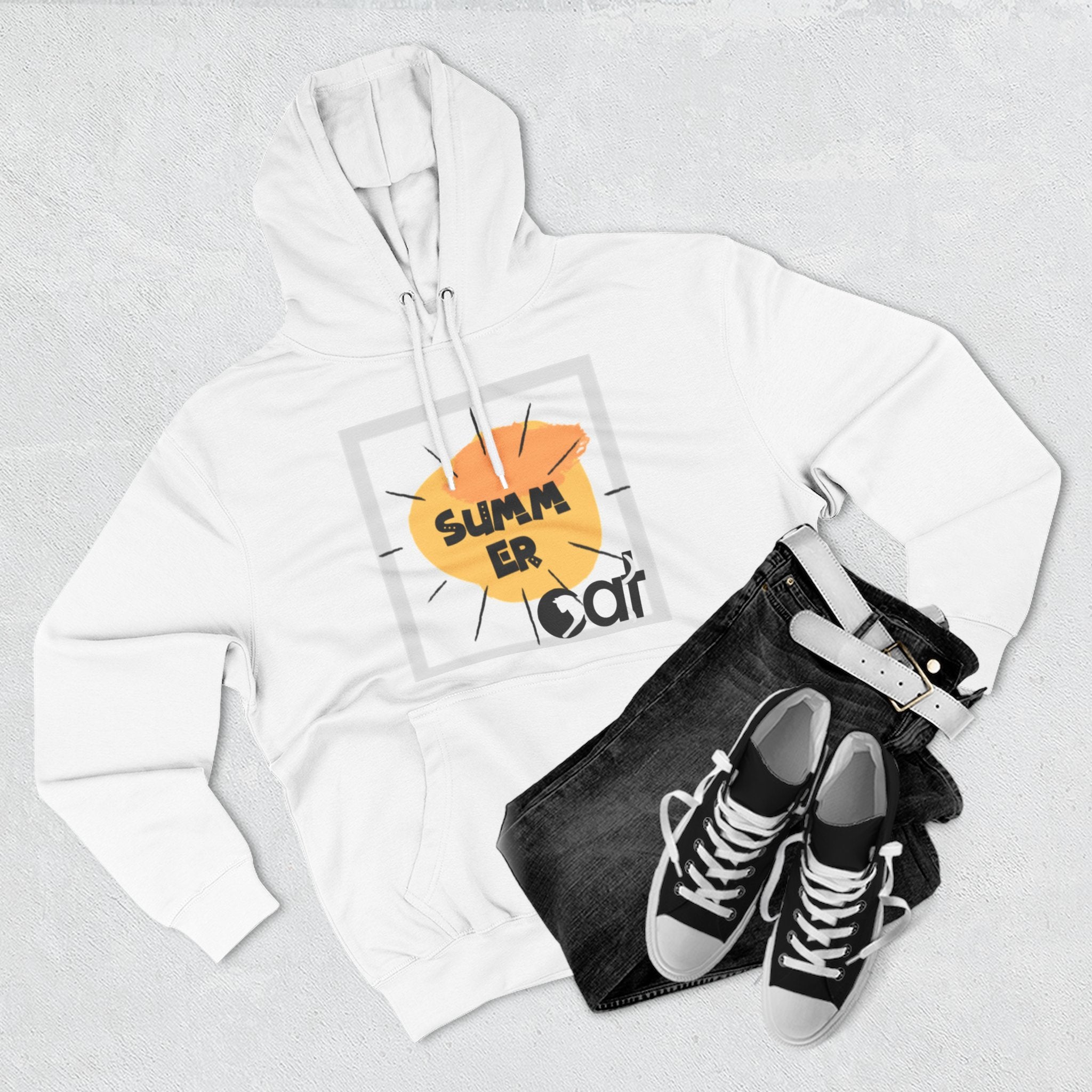 Summer Vibes Fleece Hoodie - Perfect for Relaxing Days