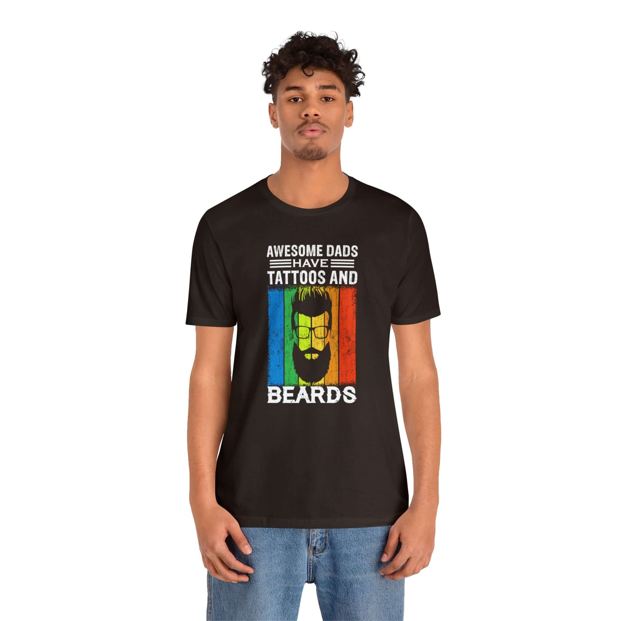 Awesome Dads Have Tattoos And Beards Unisex Tee - RC’nSONS