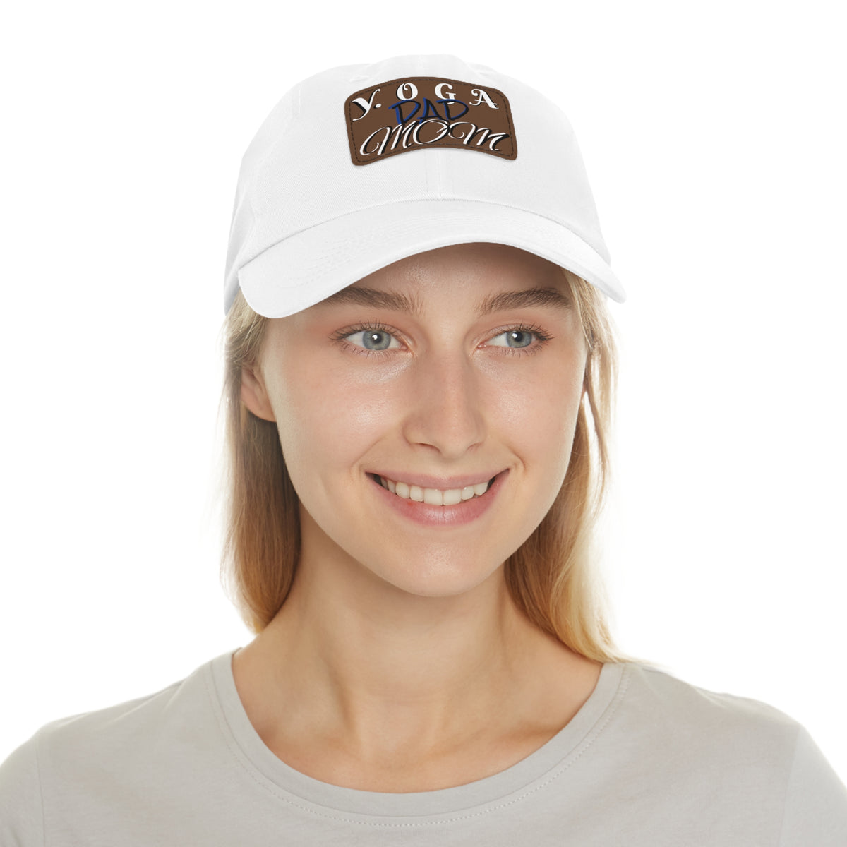 Yoga Dad Hat with Leather Patch