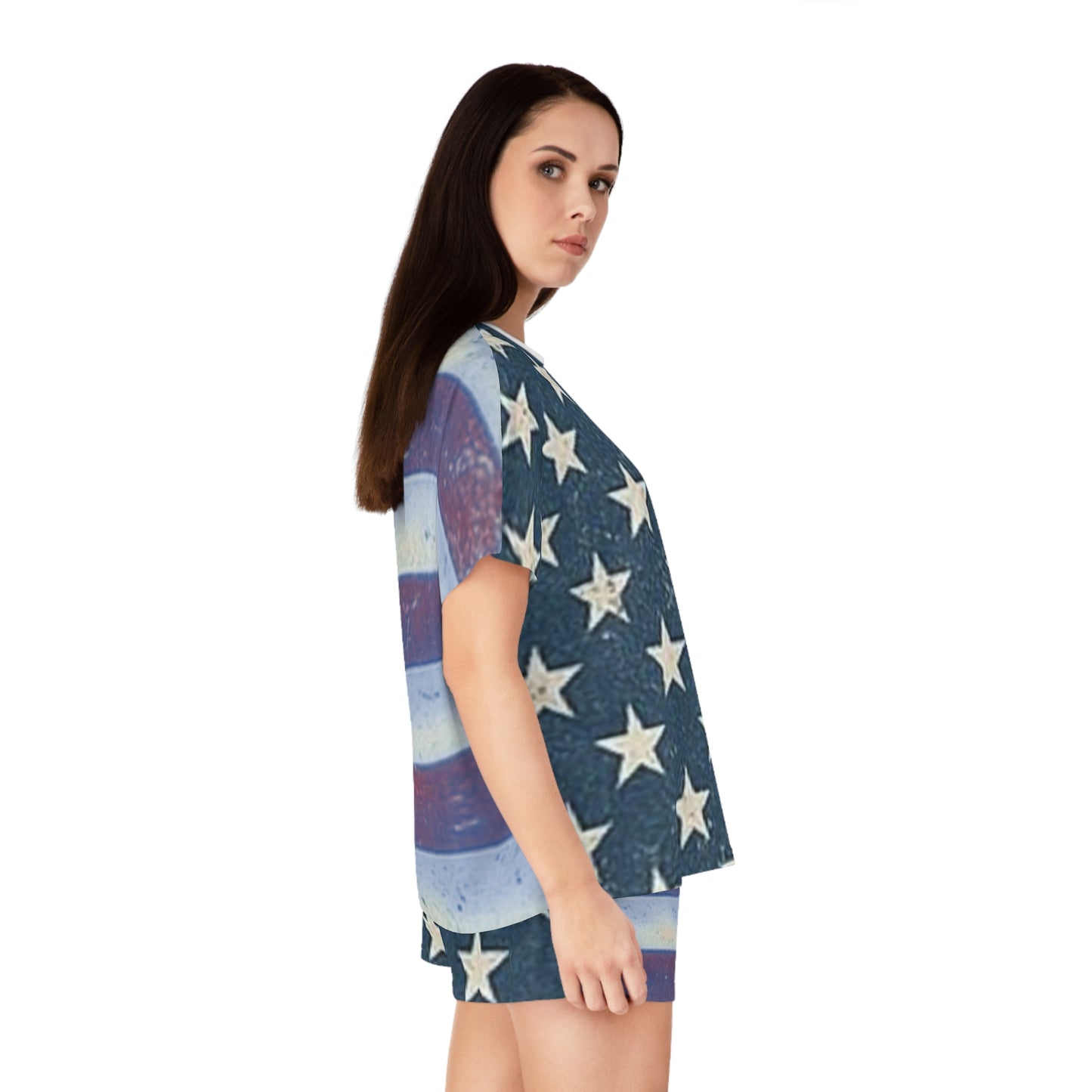 Patriotic Women's Pajama Set, USA Stars and Stripes Sleepwear, Red White Blue Loungewear, Perfect for Independence Day and Comfortable [...]