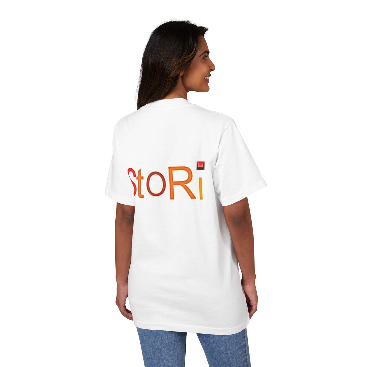 Drop-Shoulder T-Shirt with Stori Design
