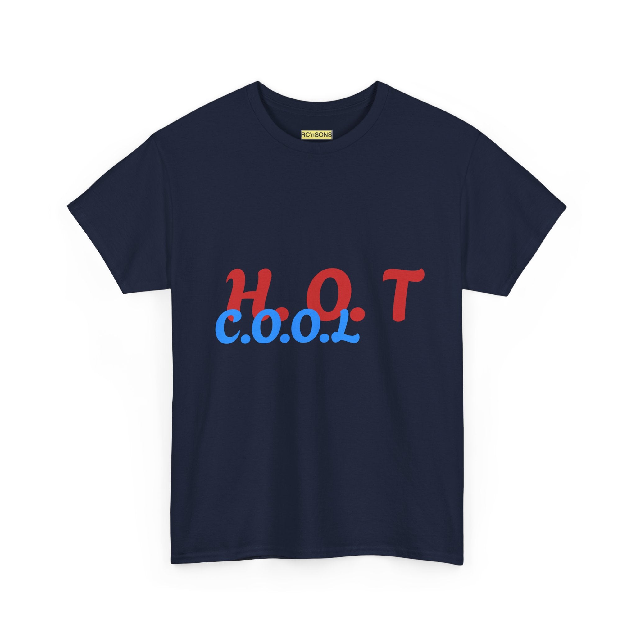 Cool & Trendy Unisex Heavy Cotton Tee - H.O.T. C.O.O.L. Graphic Shirt, Casual Wear, Gift for Friends, Summer Style, Streetwear Printify