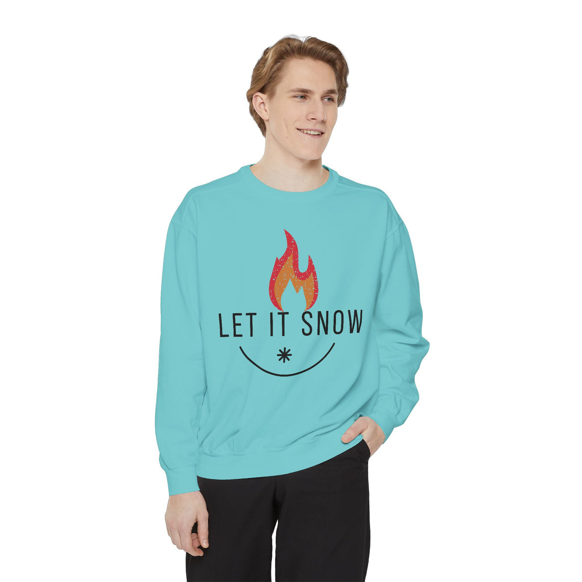 Let It Snow Unisex Garment-Dyed Sweatshirt