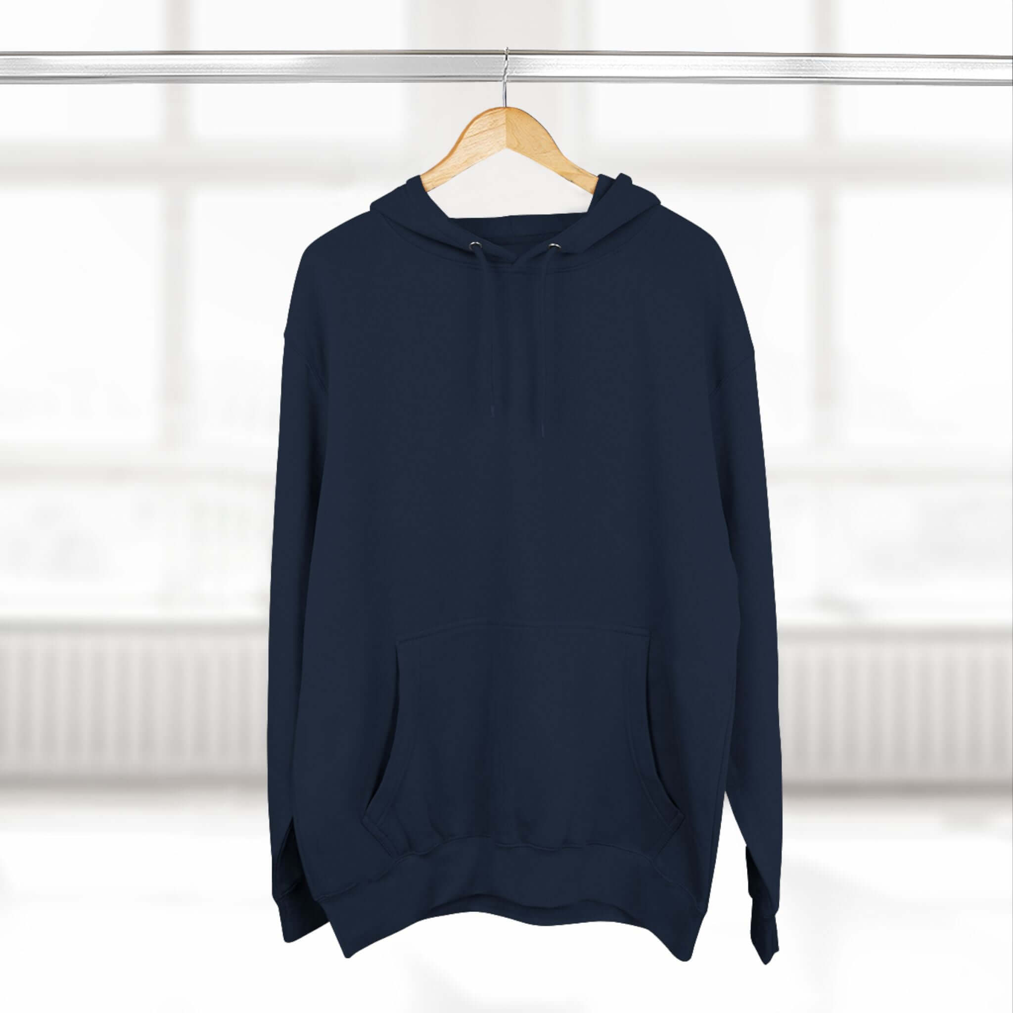 Fleece Hoodie with Quadrat Embroidery