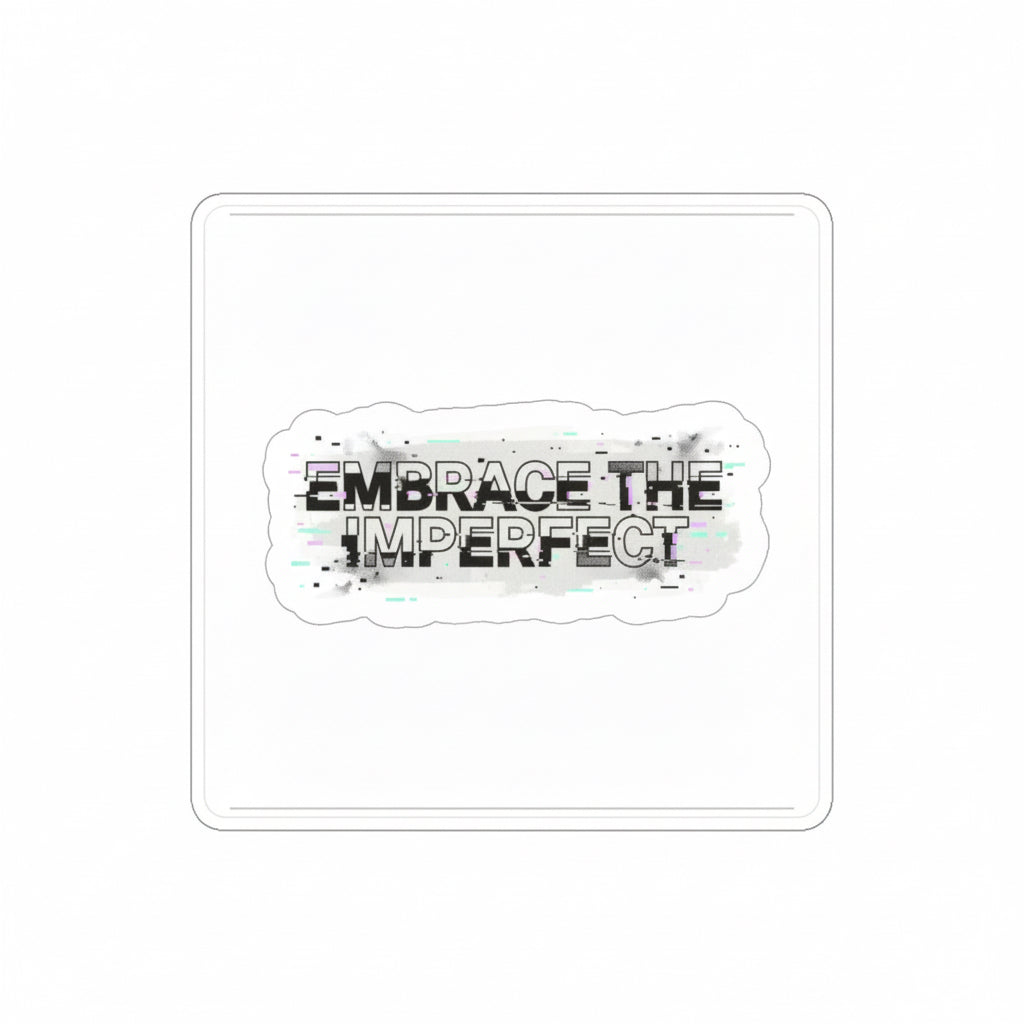 Embrace the Imperfect Sticker | Analog Error glitch art, VHS static