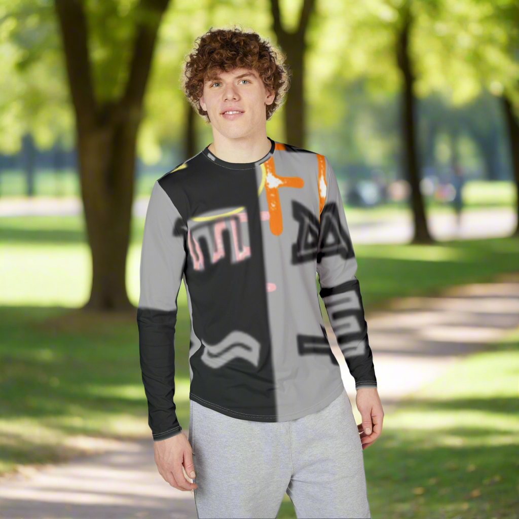 Men's UV Protection Long Sleeve Shirt - Stylish Sun-Guard Tee for Outdoor Adventures