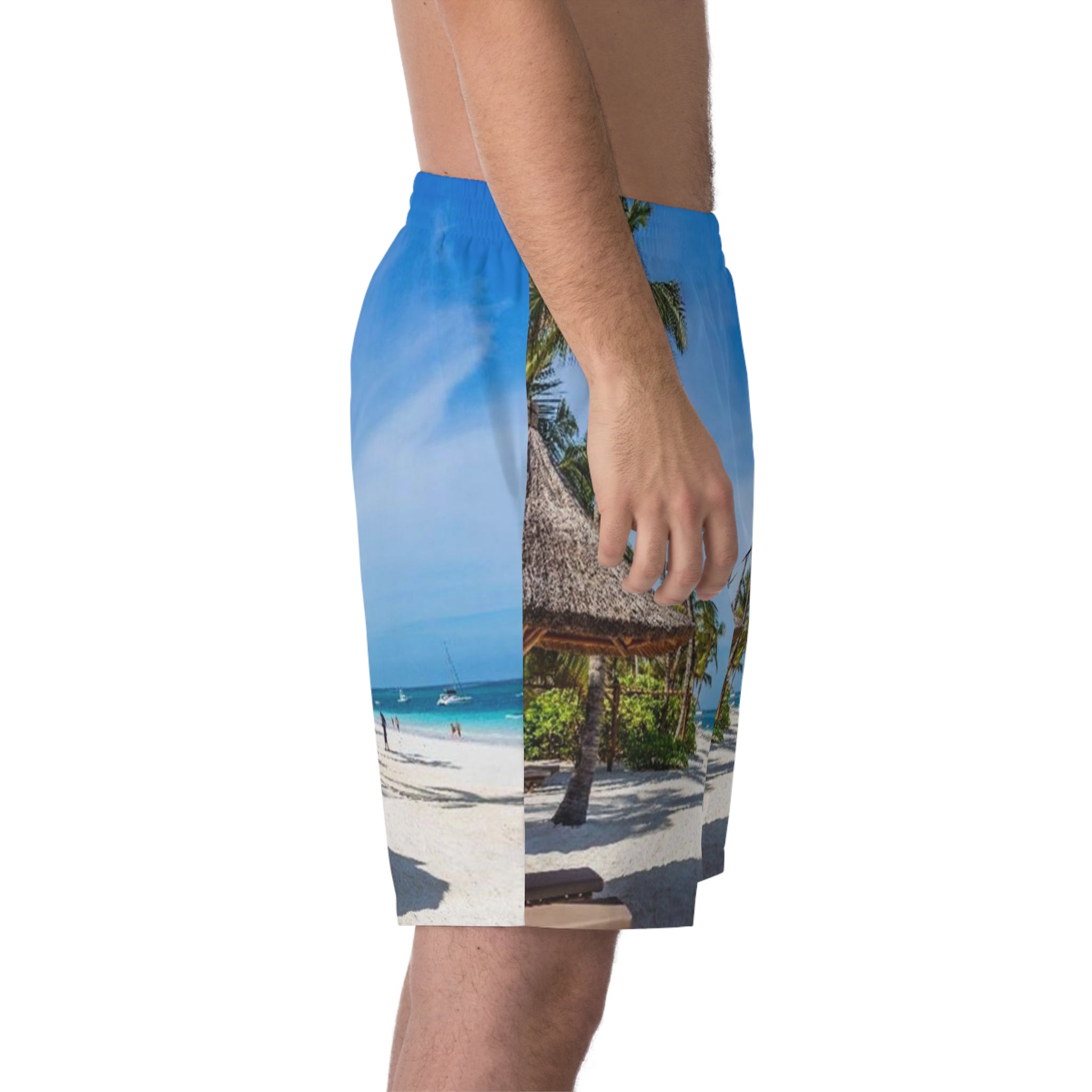 Men's Elastic Beach Shorts (AOP)