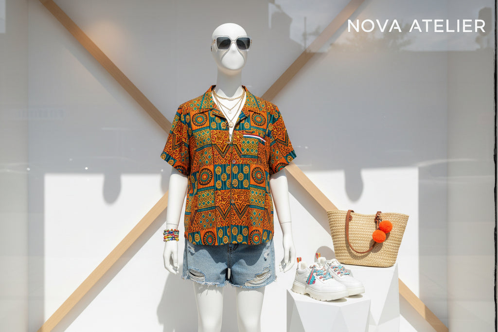 African Print Hawaiian Shirt — Bold Button-Down